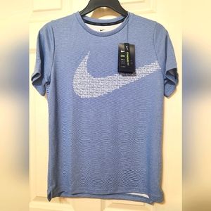 New with Tags Boys Large Dri Fit Nike Tshirt  Baby Blue Color.
